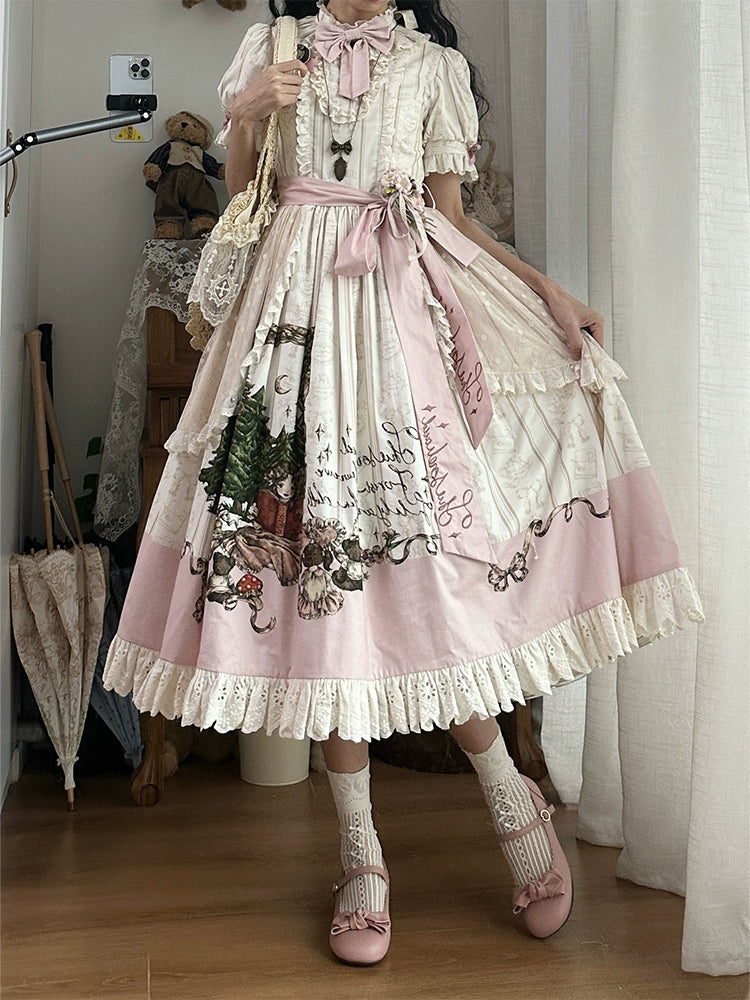 NanShengGe~Girl's Story Book~Plus Size Sweet Lolita OP Dress Two-piece Dress Suit 40704:673340