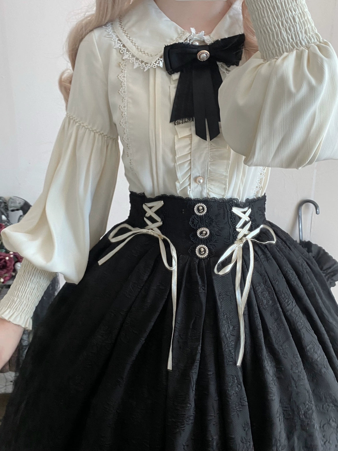 DMFS Lolita - Classic Lolita Blouse Mutton Sleeves Lolita Shirt