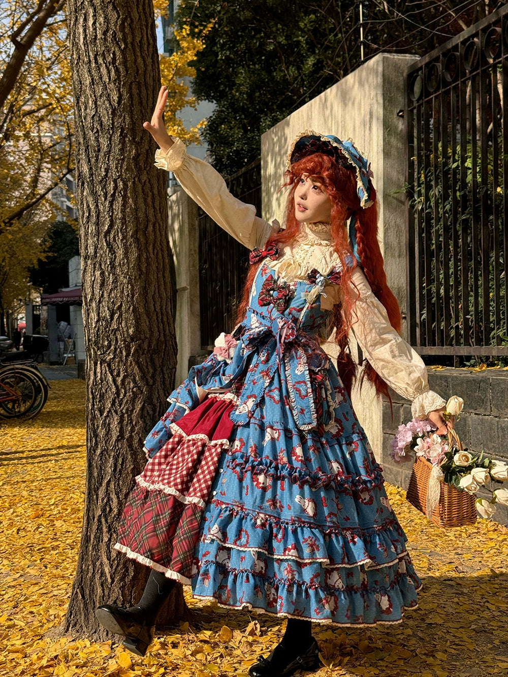 Miss Point - Forest Berry Bunny - Sweet Lolita JSK Elegant Bunny Print Dress 41972:720972