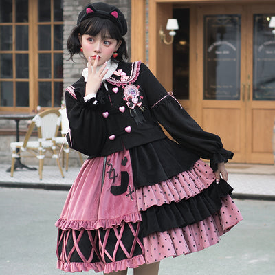 ChunLv Lolita~Exploding Raspberry~Vintage Lolita Winter Suit   