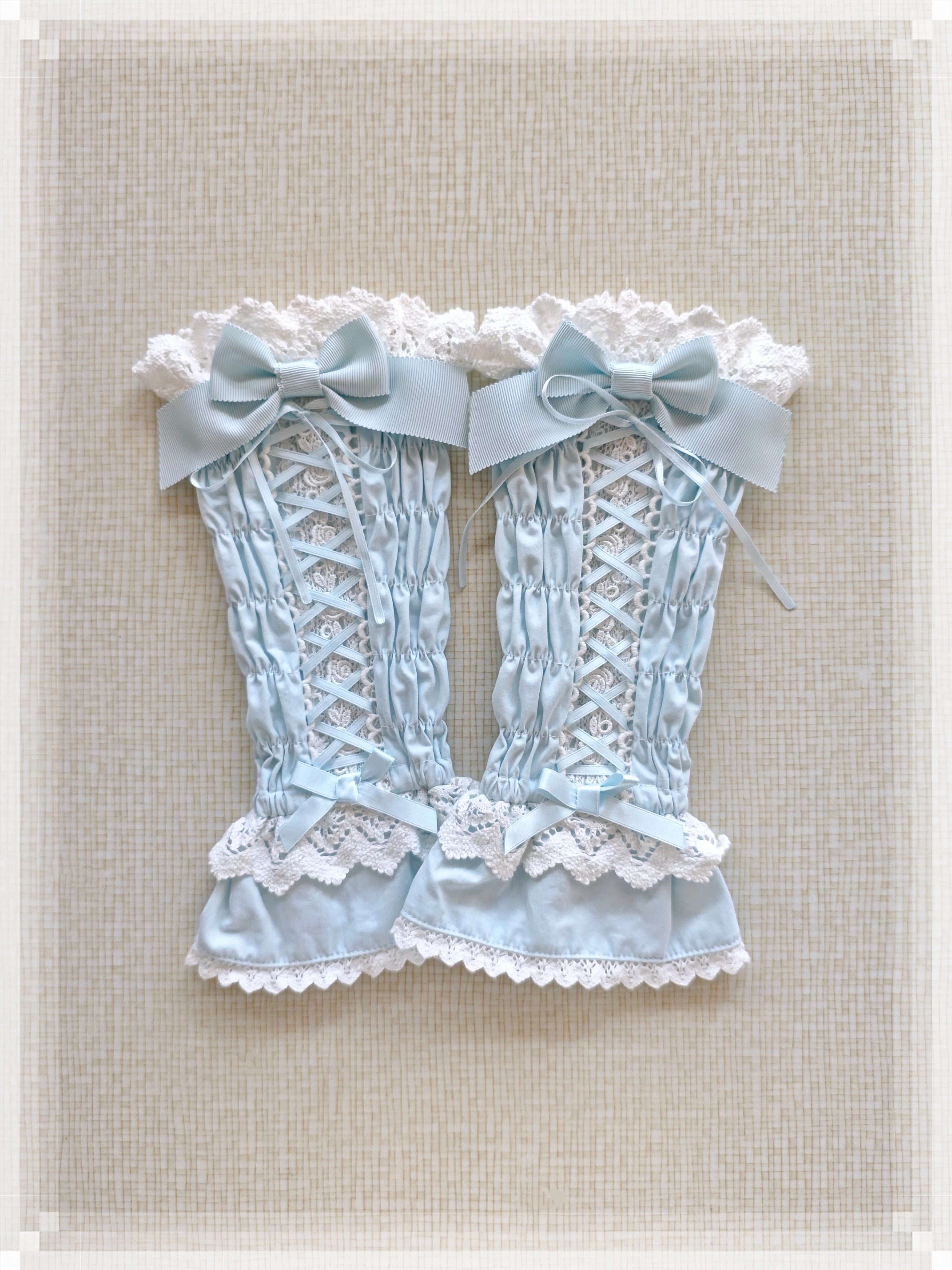 Haruhime Momoko - Cotton Old School Lolita Skirt with Tiered Back Overlay (L M S XL) 45544:860501