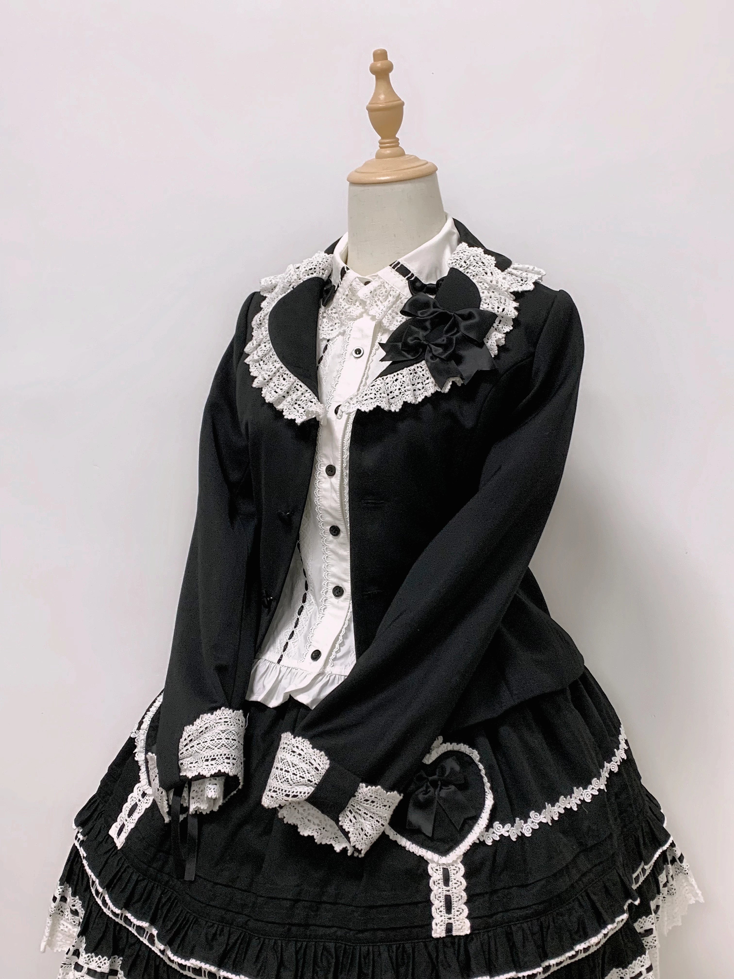 Bunny's Wish - Old School Lolita Coat, Flounce Hem Skirt