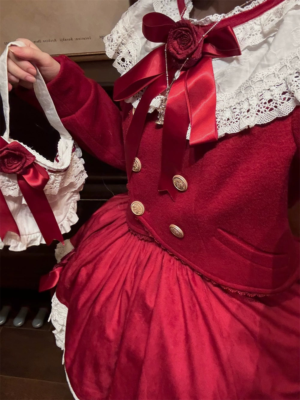 LeMiroir - Winter Solstice - Elegant Lolita Winter Short Coat & SK 44069:794251