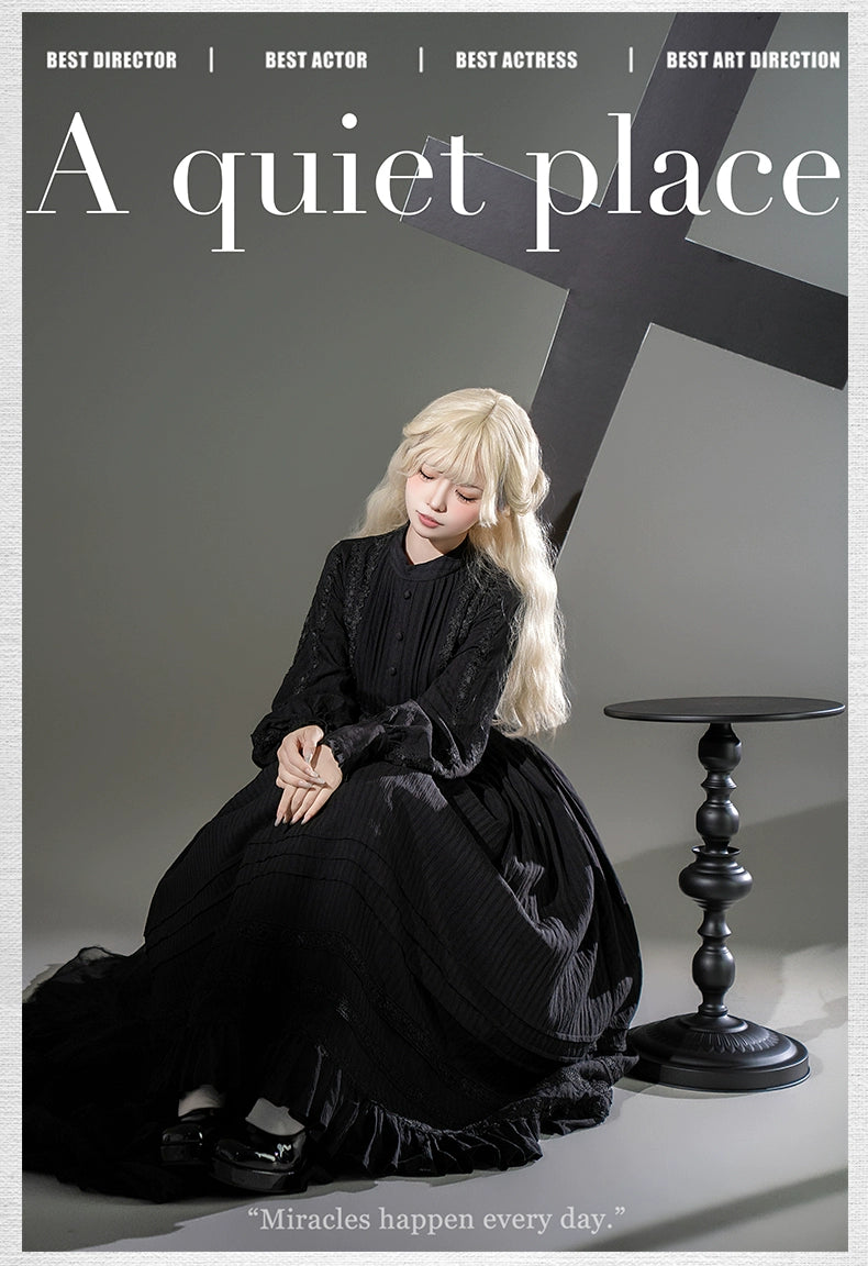 Sanshanjiu - A Quiet Place - Nun Style Gothic Lolita OP Dress