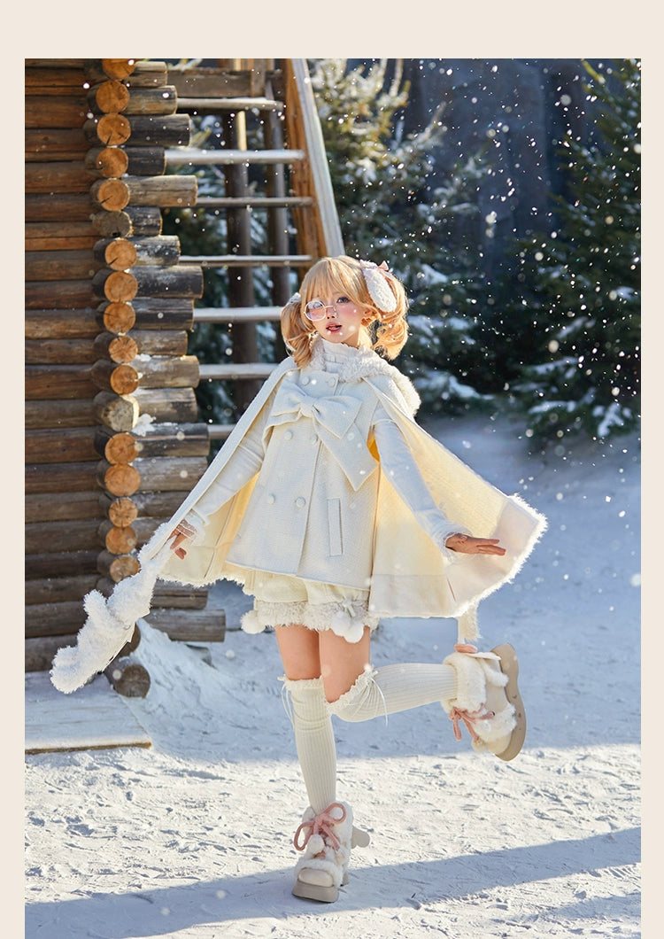 Tan Tuan~Rabbit & Bear~Winter Kawaii Lolita Cape and Shorts