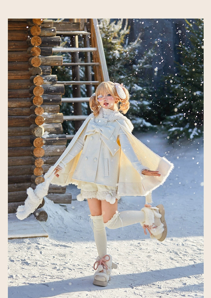 Tan Tuan~Rabbit & Bear~Winter Kawaii Lolita Cape and Shorts