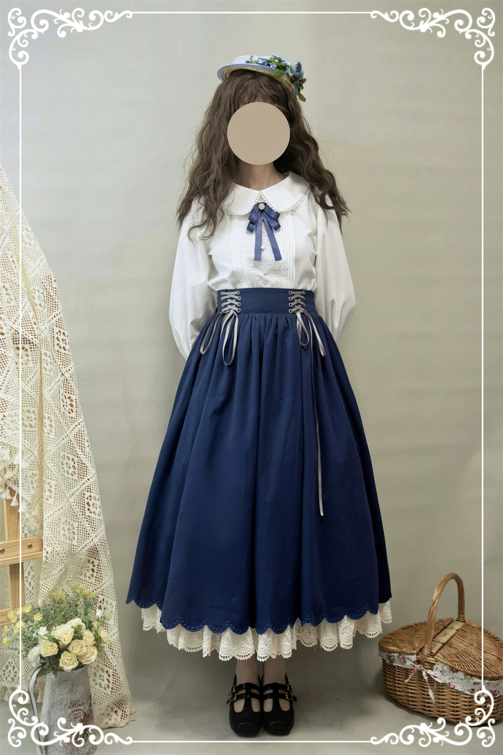 EESSILY - Countess's Autumn Travel - Vintage Lolita Shirt and Skirt 44247:800618