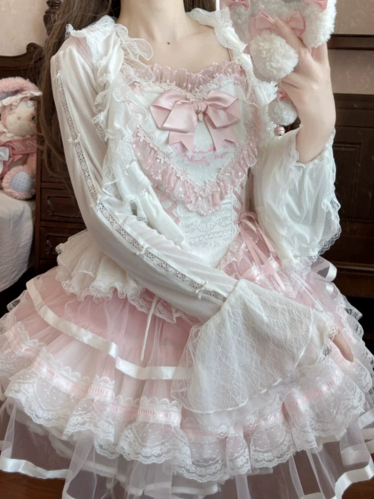 Mist Cardigan - Lightweight Sweet Lolita Bolero, Ruffle Details 44496:810963