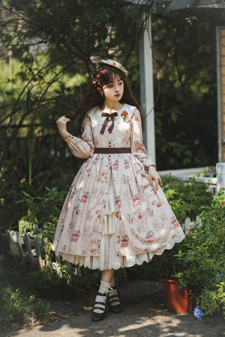 (Buyforme)Miss Point~Forest Lolita Lantern Sleeve OP Casual Dress 29482:341866