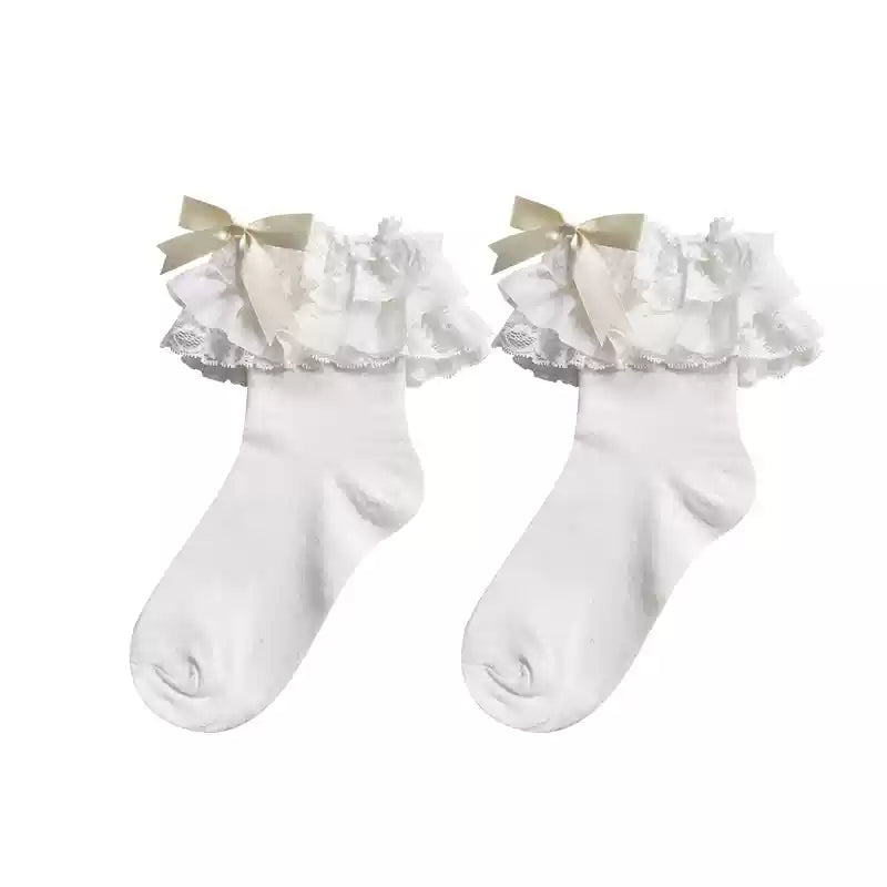 (BuyForMe)WAGUIR~Lolita Bow Cotton Socks Lace Socks