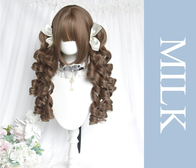 Sinwavy - Doll Like Lolita Wig, Detachable Curl Ponytails 44203:798557