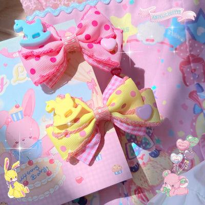 Bear Doll~Augustina~Sweet Lolita Bow Hair Clip   