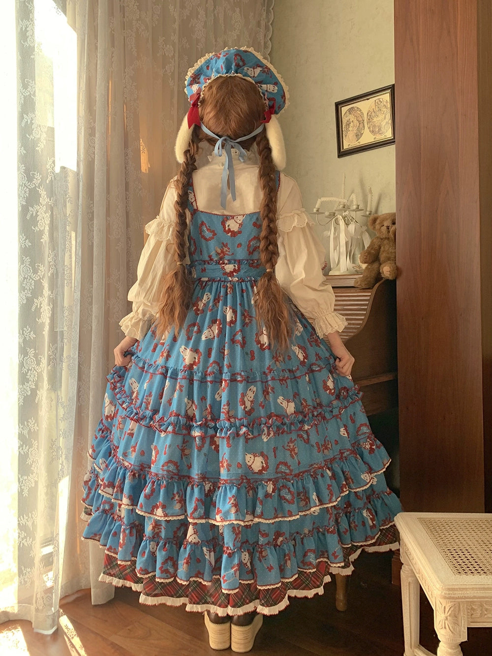 Miss Point - Forest Berry Bunny - Sweet Lolita JSK Elegant Bunny Print Dress 41972:721028
