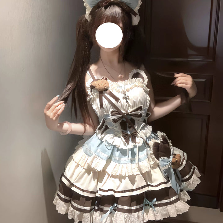 Platycodon House~First Love Bear~Sweet Lolita JSK Dress Idol Lolita Puffy Skirt