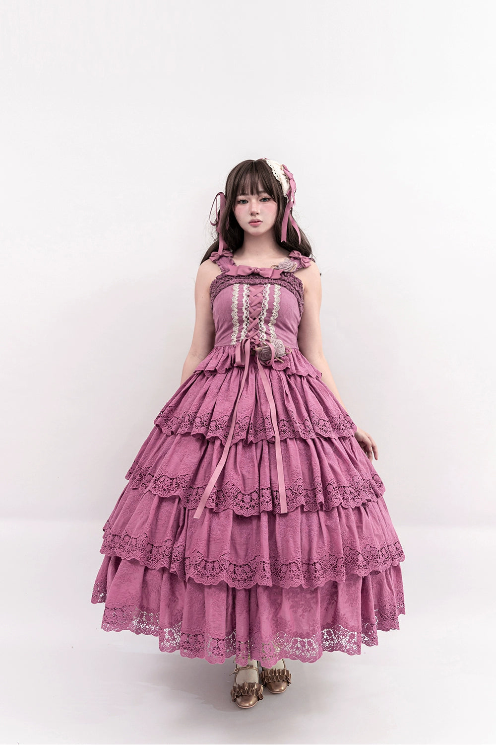 Miss Point~Forest Waltz~Classic Lolita Tiered Skirt Multi-layer Embroidered SK   