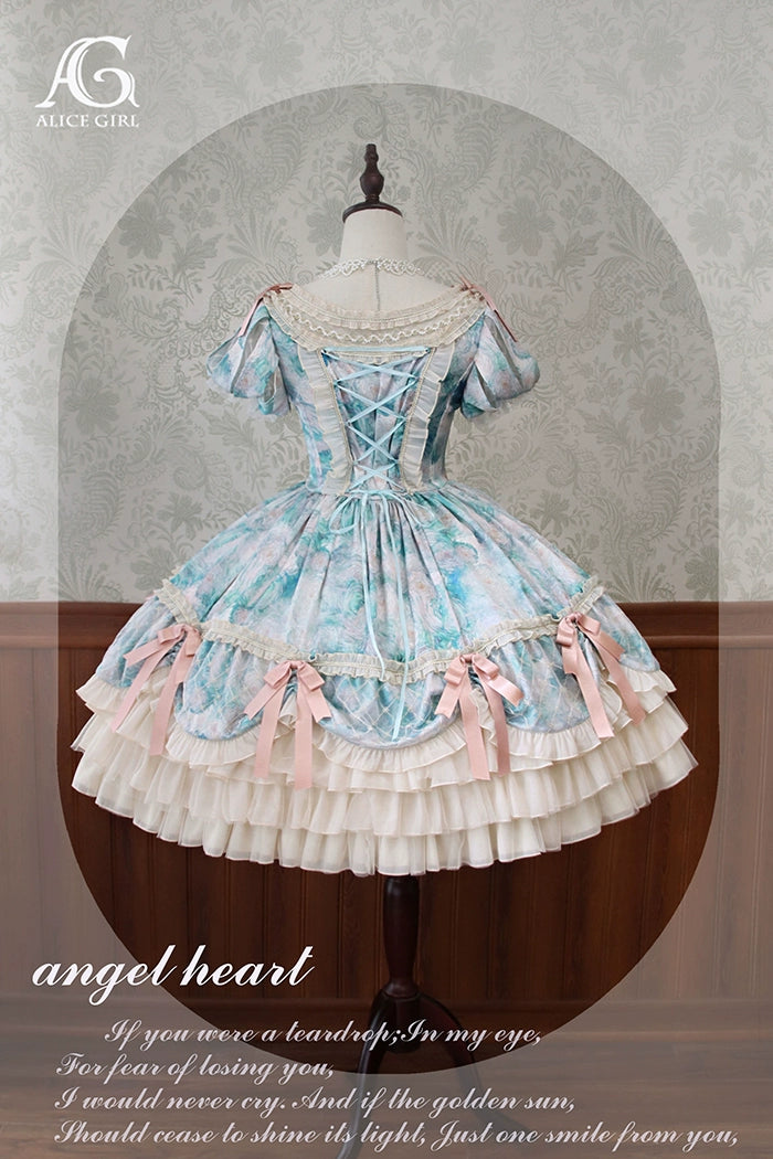 Alice Girl - Angel Heart - Sweet Lolita OP Dress, Tiered Ruffles 43630:781630