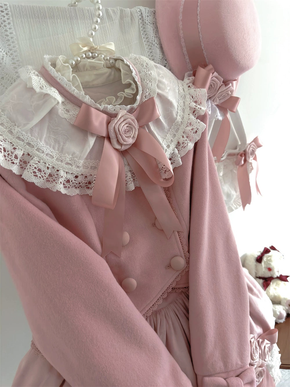 LeMiroir - Winter Solstice - Elegant Lolita Hat, Detachable Collar, Handbag 44088:794402