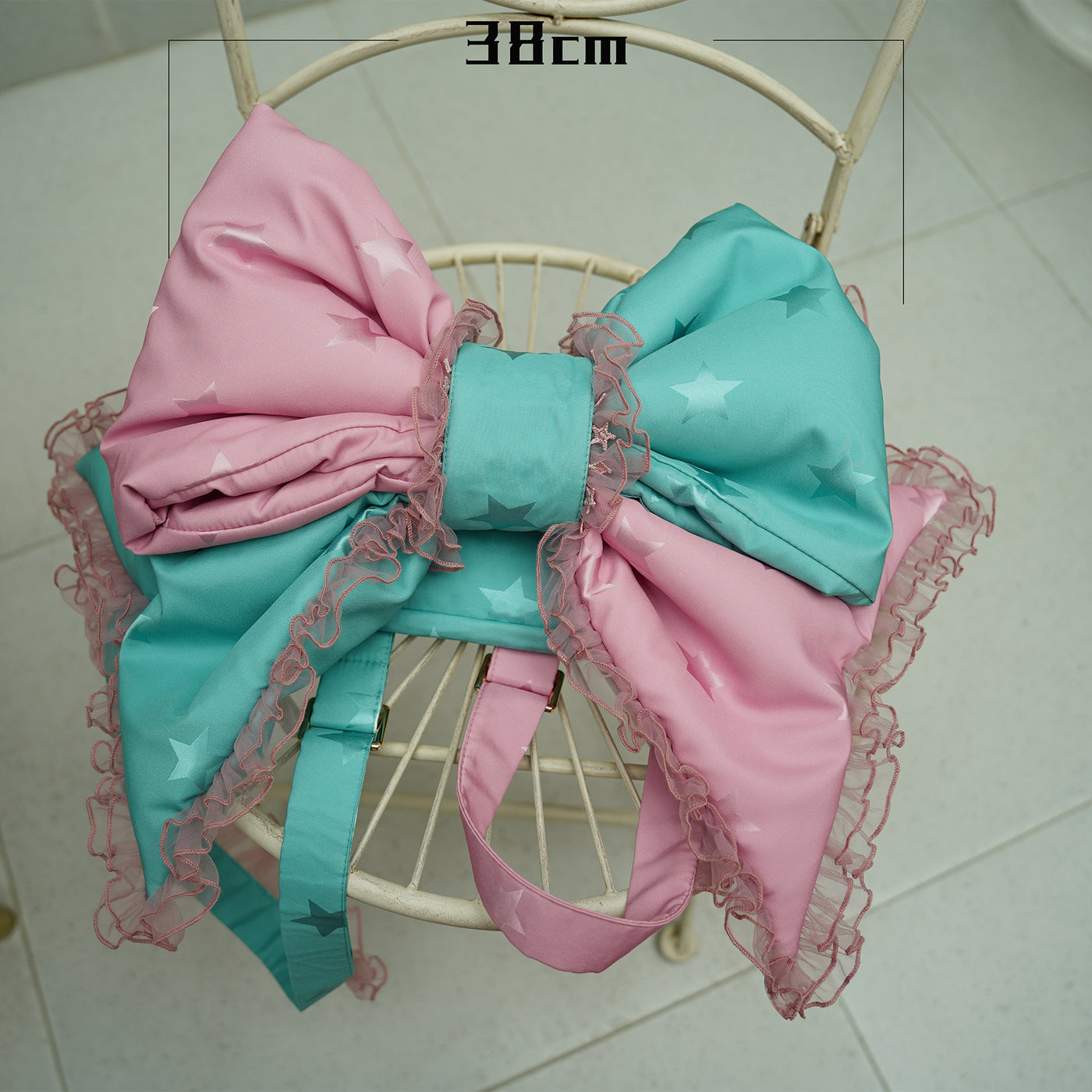 (BFM)Second YangLan~Rotating Tiger~Kawaii Lolita Accessories Circus Theme Pink green - bow bag S 