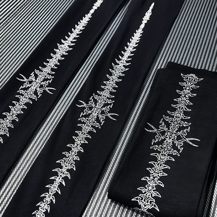 DuskProphecy - Coccyx - Gothic Lolita Velvet Pantyhose, Tailbone Print 44314:802653