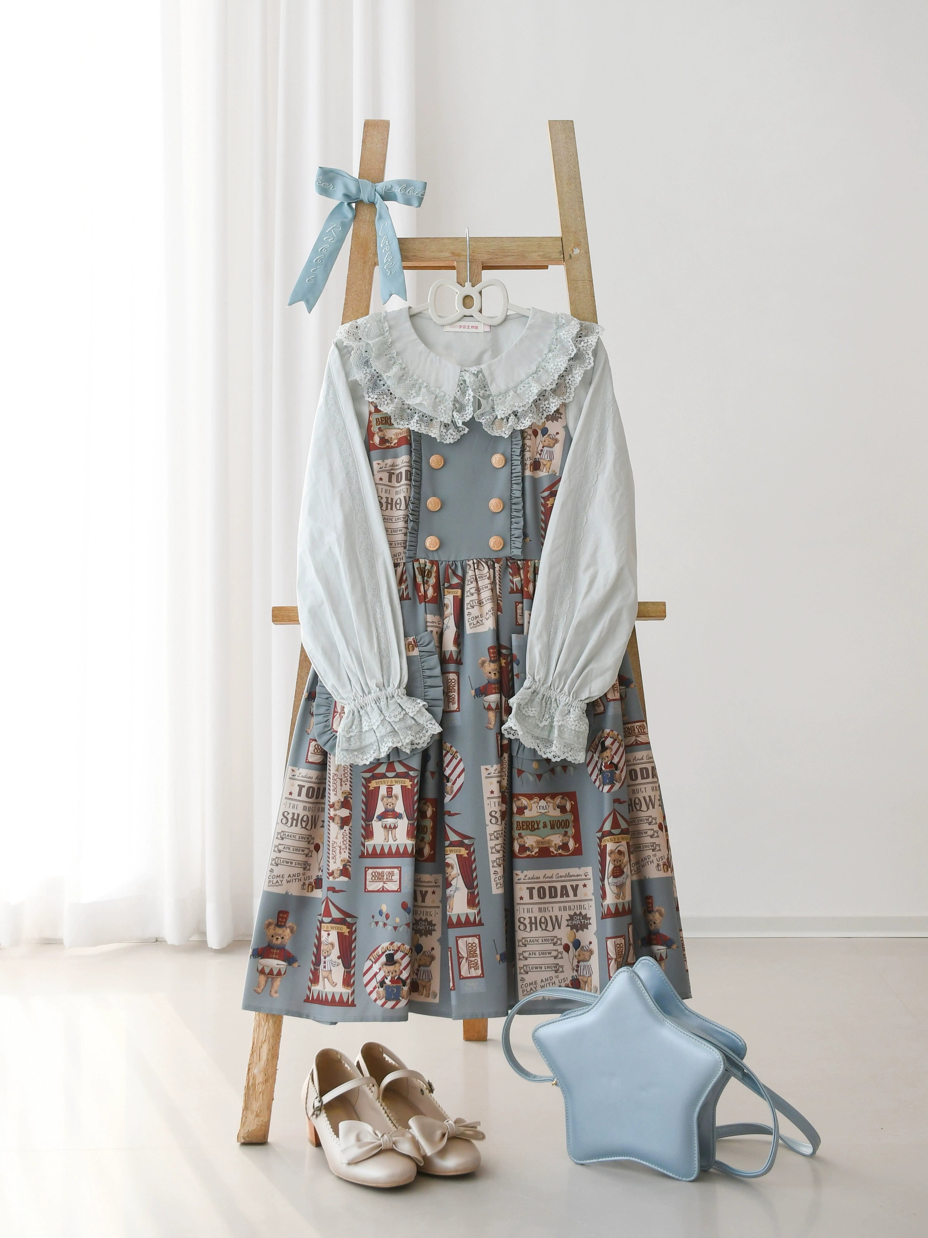 MIST - Hyde Garden - Daily Lolita Shirt Cotton Blouse Long Sleeves 35152:482852