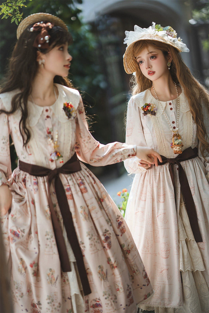 (Buyforme)Miss Point~Forest Lolita Lantern Sleeve OP Casual Dress 29482:341988
