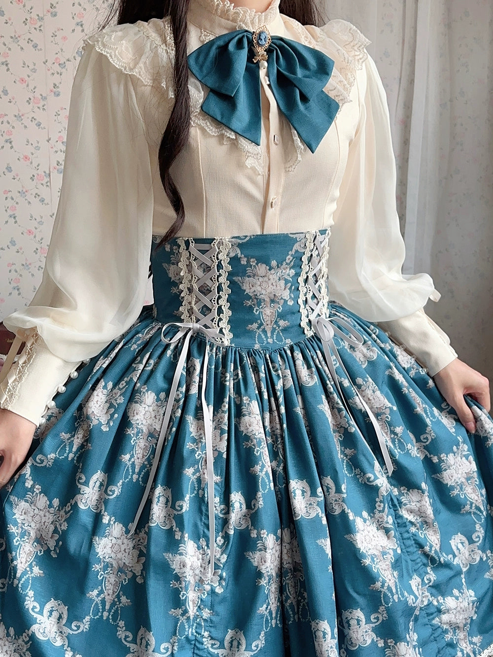 (BFM)Miss Point~Customized Vintage Lolita Skirt Elegant Pullover Fishbone SK 31464:363154