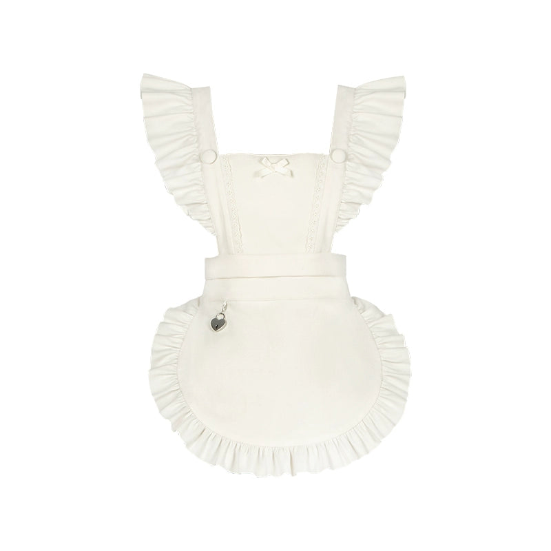 With PUJI - Suki - Maid Lolita OP Set, Detachable Apron, Juliet Sleeve (M) / L M S) 44273:802664