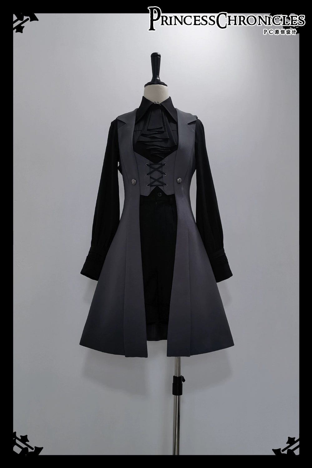 Princess Chronicles - The Night Prelude - Retro Lolita Vest Gothic Lolita Black Waistcoat