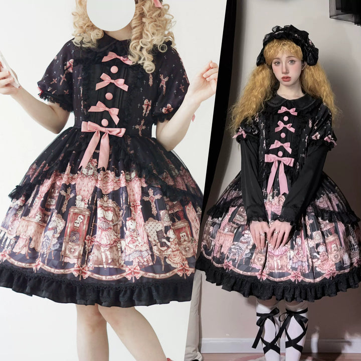 Uncle Wall Original~Missing Lamb Case~Gothic Lolita Dress Set with Sheep Prints 42971:759737