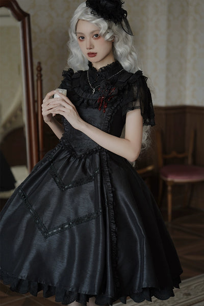 LittlePlum~Gothic lolita JSK Dress Solid Color 33734:436092