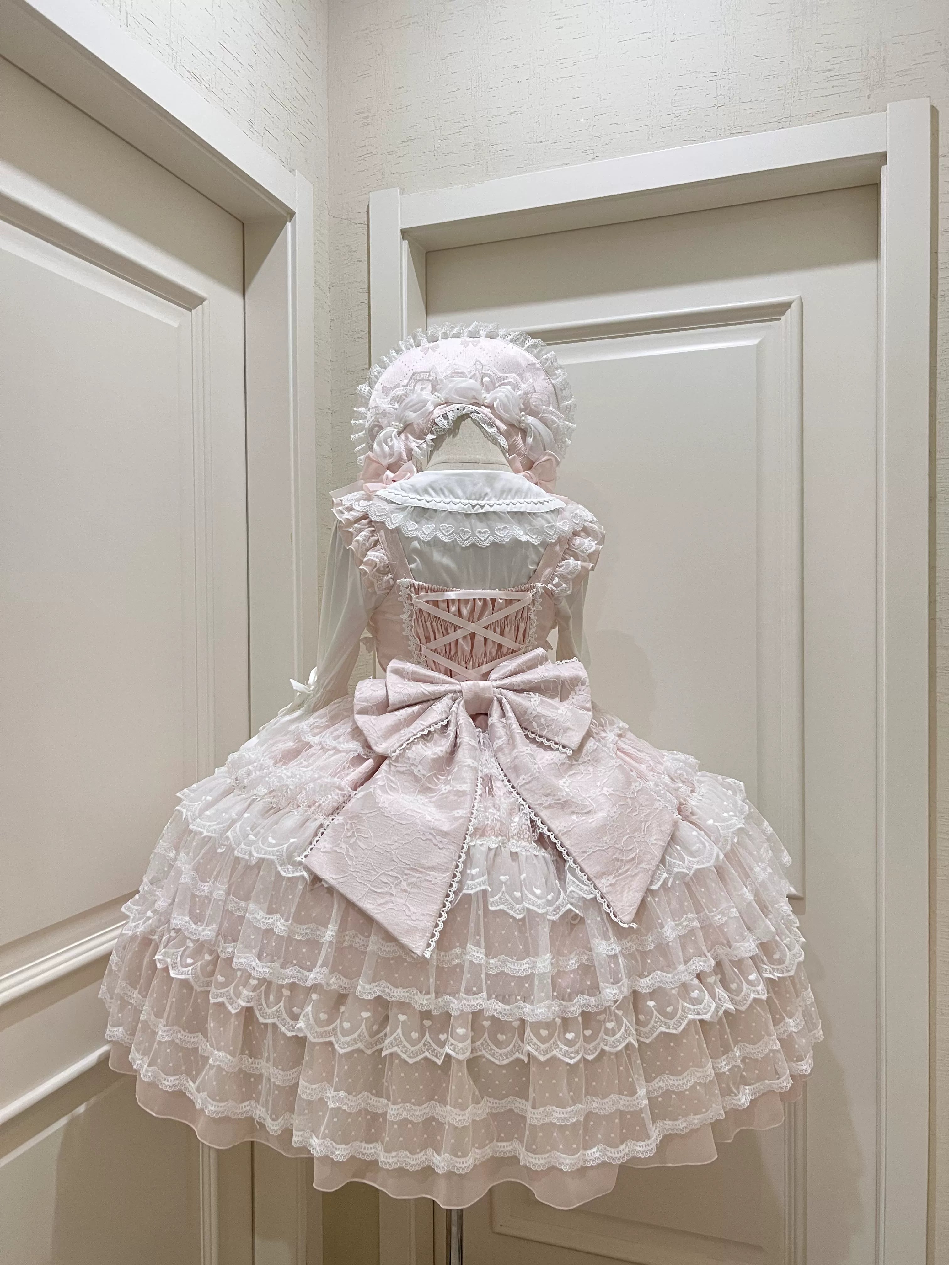 Sugar Girl - Dream Prelude - Princess Lolita JSK Dress Suit Pink JSK+Back Bow S