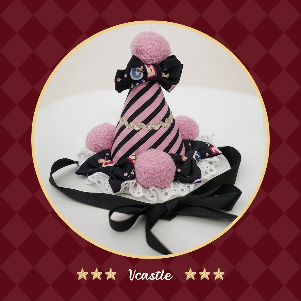 Vcastle~Circus~IP Collab Sweet Lolita Accessories Circus Lolita Headdress Black party hat only