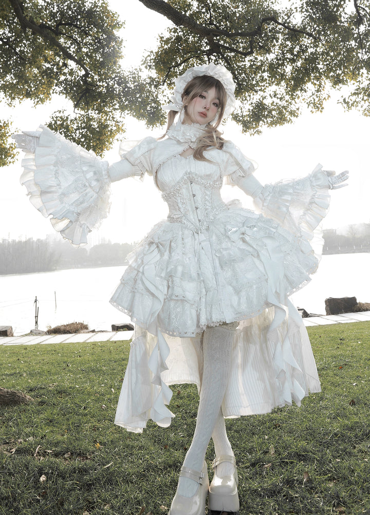 Smoothy~Caliburn~Gothic Lolita JSK Dress with Bolero with Detachable Sleeves