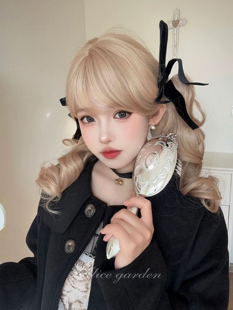 Alicegarden~Doll-like Lolita Bob Wig with Detachable Curly Ponytail
