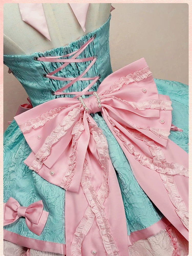 Sweetheart Petal - Sweet Lolita Petal Hem JSK Dress, Halter Neckline 44733:820729