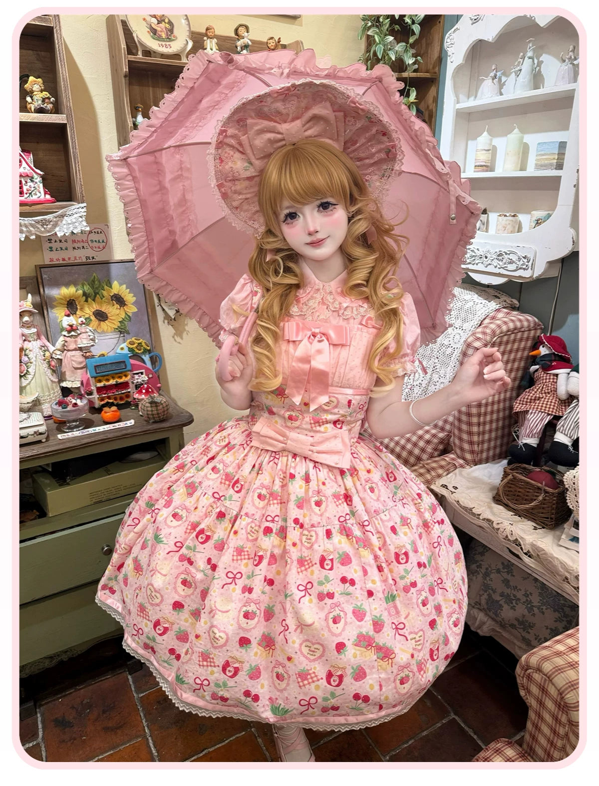 Fruit Hard Candy - Cotton Old School Lolita Candy Printed OP & JSK Dress 45536:853629