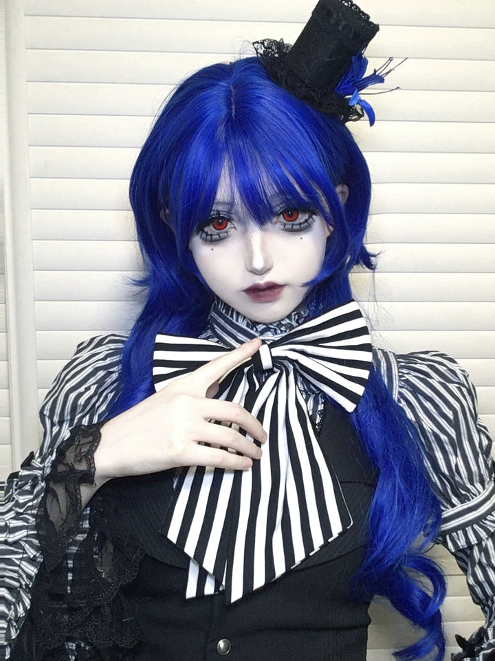 Blue Gothic Lolita Wig, Layered Curly Style 45532:851952