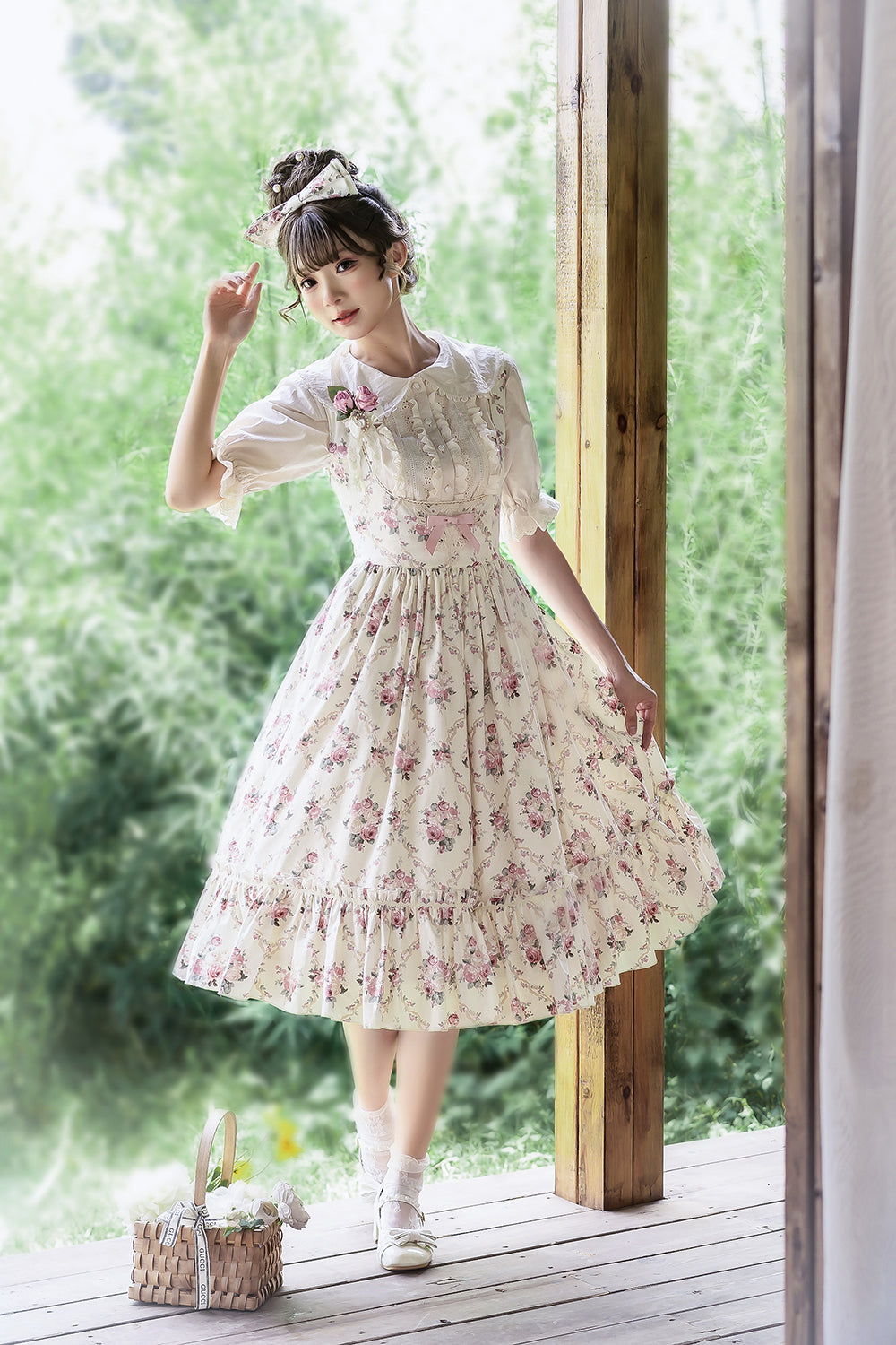 (Buyforme)Miss Point~Happy Summer Elegant Lolita Floral Jumper Skirt   