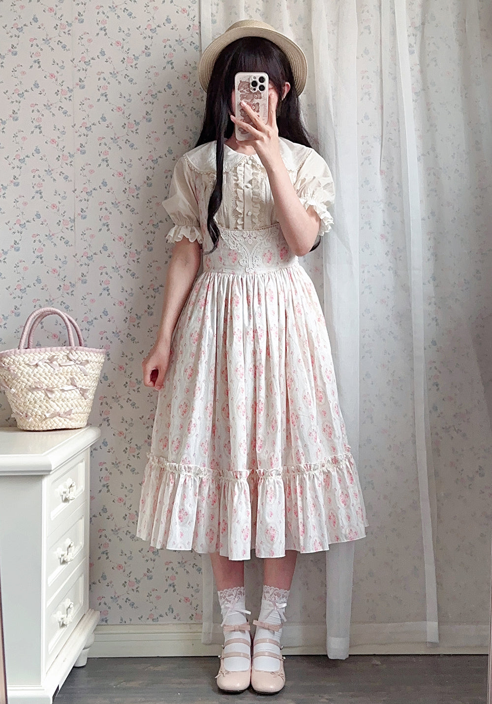 (Buyforme)Miss Point~Happy Summer Elegant Lolita Floral Jumper Skirt   