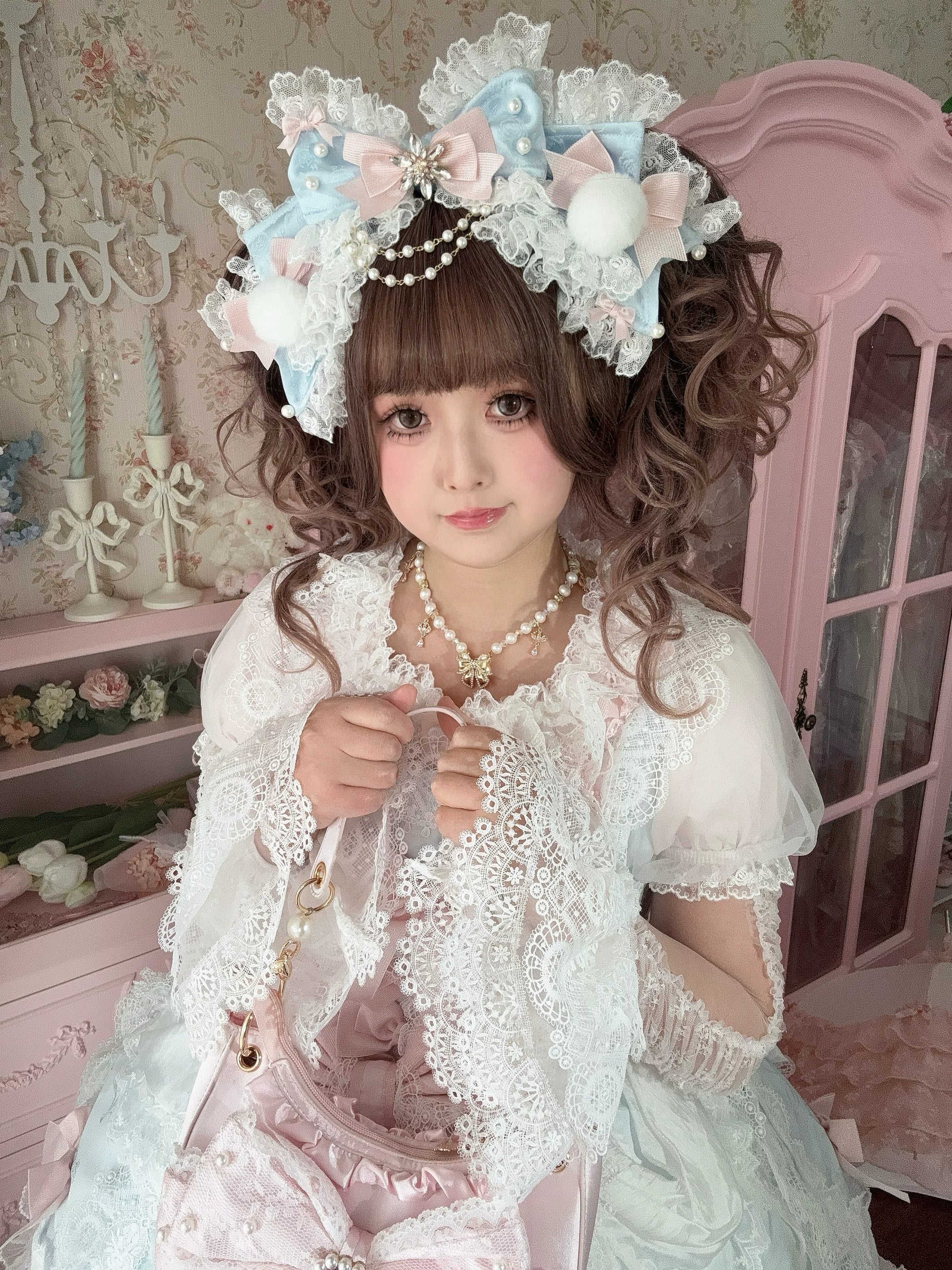 Frosted Starlight - Old School Lolita Blouse, Detachable Sheer Sleeves 44613:814456