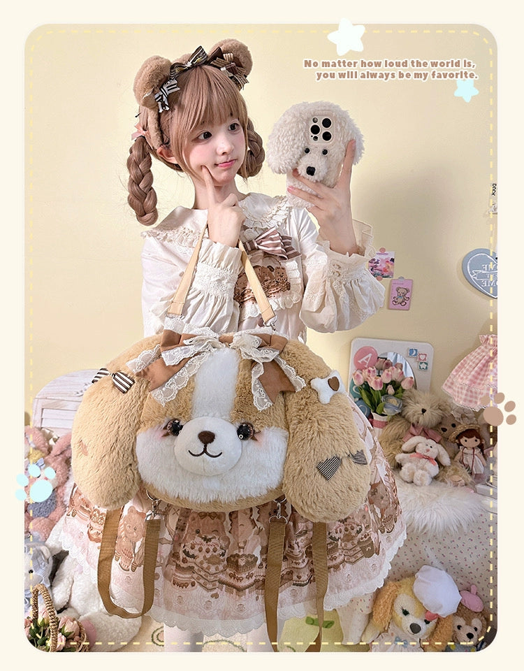 Mango Dango - Pakcoco - Kawaii Lolita Bag, Plush Backpack