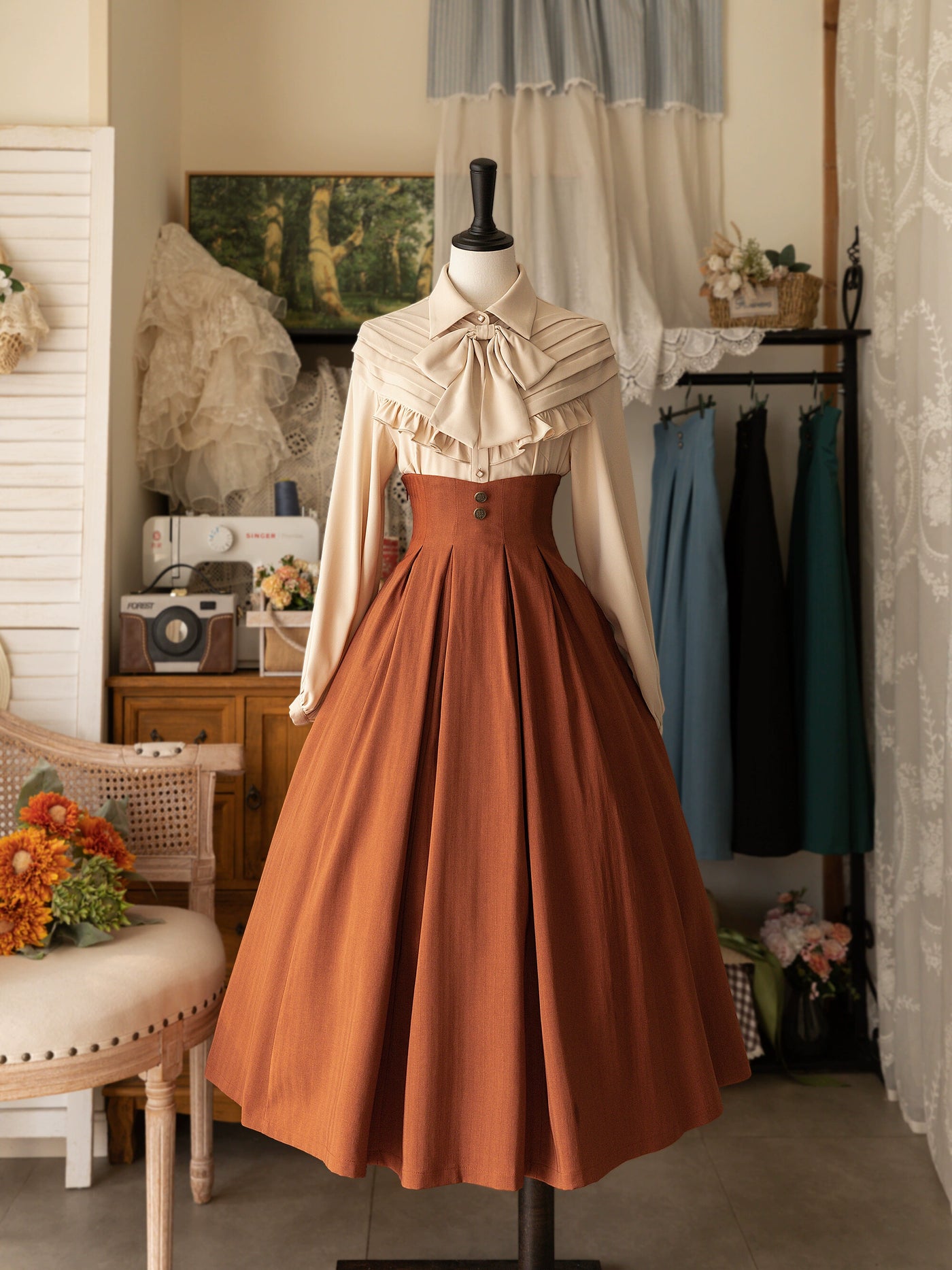 Forest Wardrobe~Forest basket~Classic Elegant Lolita SK Spring Autumn Versatile Skirt   