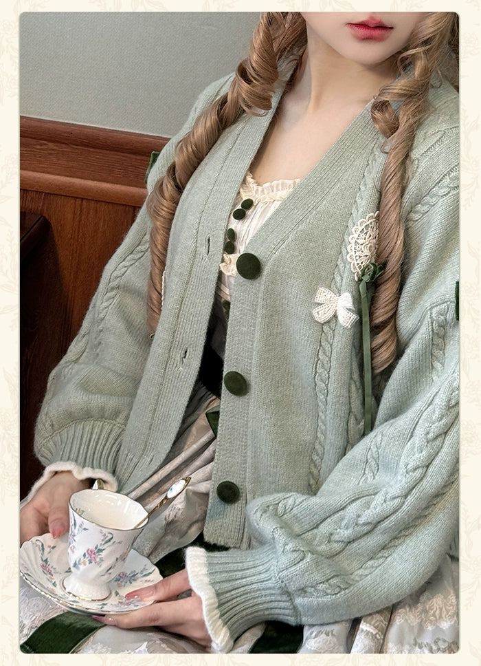 Alice Girl~Iris Study Room~Classic Lolita Cardigan Elegant Lolita Outwear   