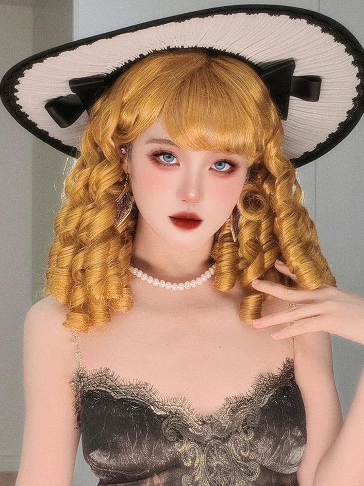 Lolita Roman Roll Wig, Shape-Resistant Fiber