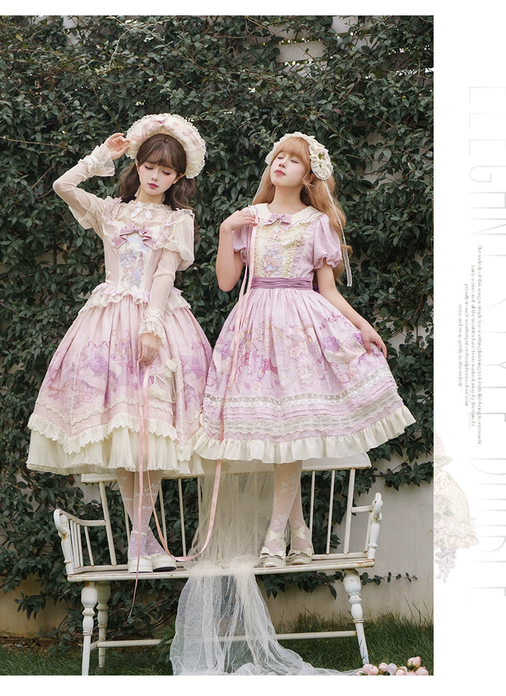 Urtto~Rain Melody~Classic Lolita Dress Set JSK OP and Accessory