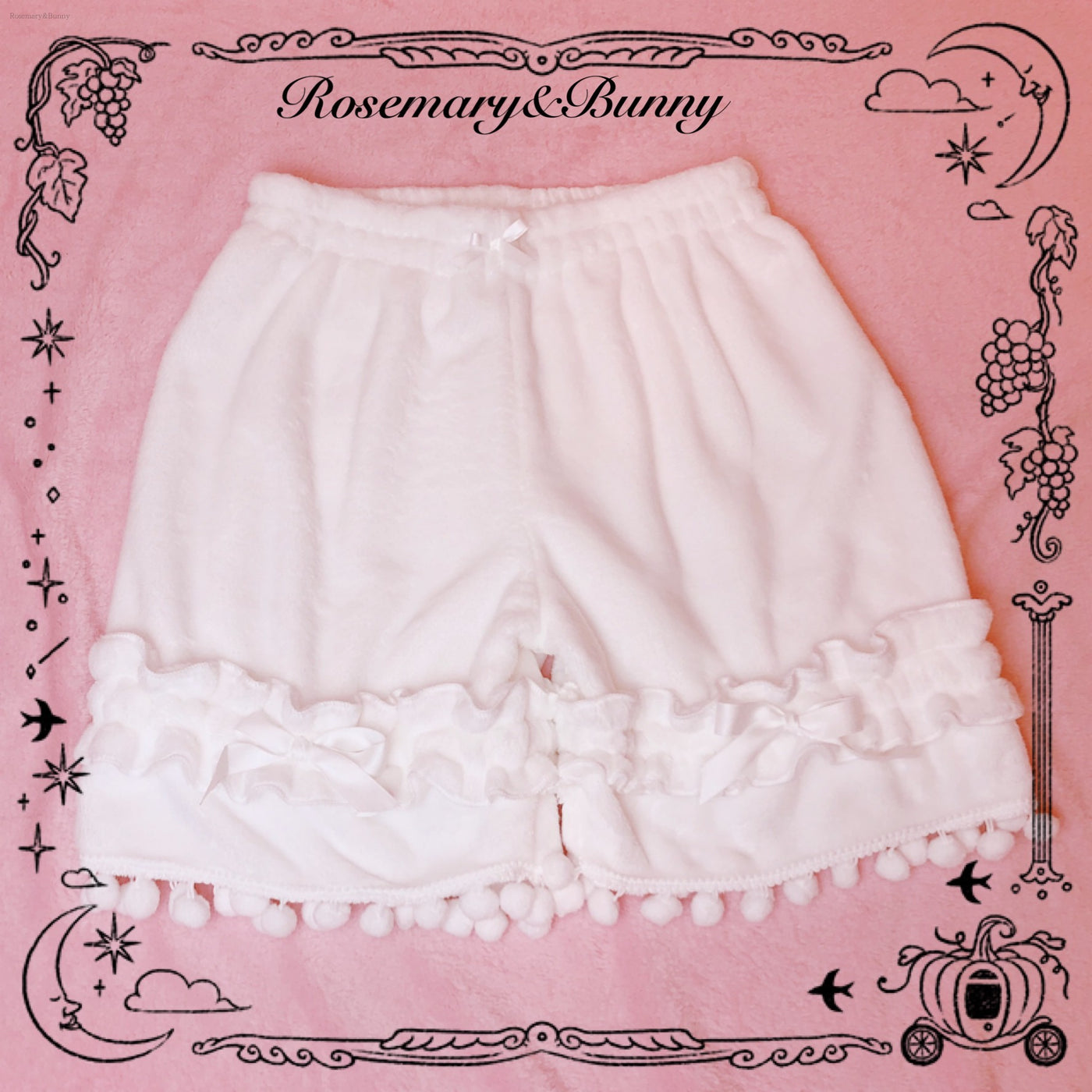 Rosemarry Bunny~Cute Lolita Bloomers Girl Warm Fleece Pumpkin Pants Short version-42cm  