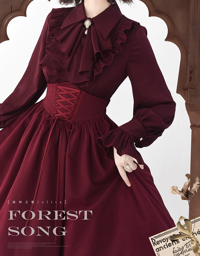 Forest Song~Astris~Classic Lolita SK Double-sided Wearing Fishbone Skirt