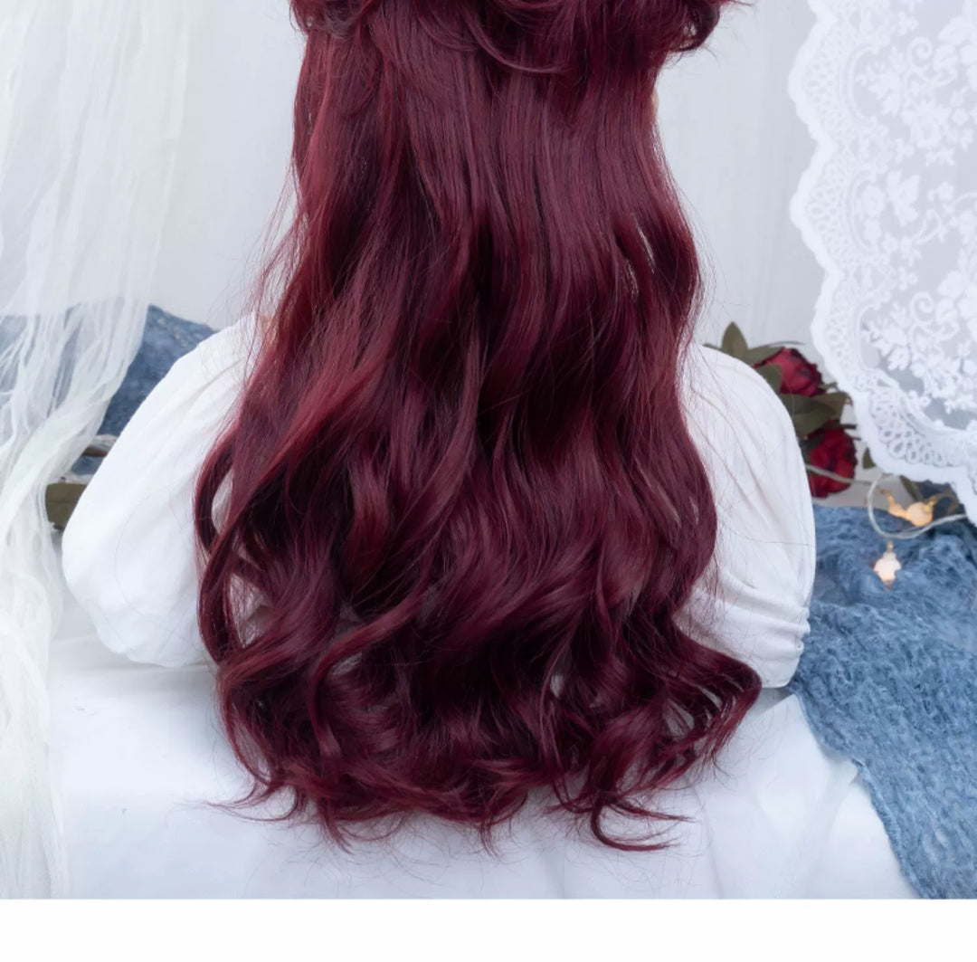 Alicegarden~Red Ouji Lolita Wig Long Curly Prince Lolita Hairpiece 40630:670002