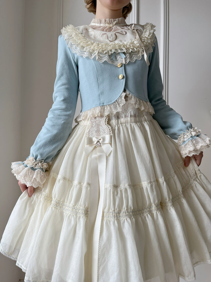 Unideer~Prelude~Elegant Lolita Bolero Jacket with Lace Ruffle Frill 42518:743576