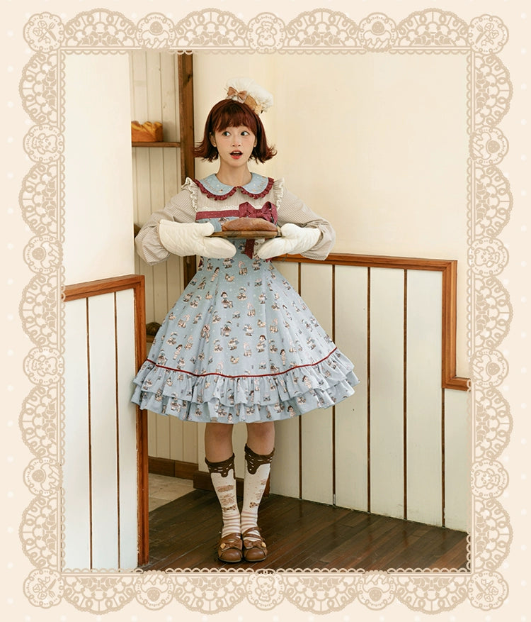 Summer Fairy~IP Collab Kawaii Lolita OP Dress Printed Pattern JSK 40554:667496